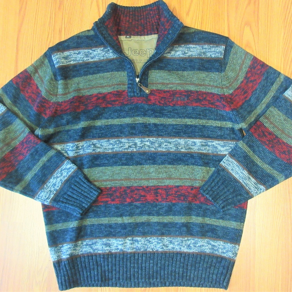 JEEP Mens COTTON/WOOL/ACRYLIC BLEND SWEATER